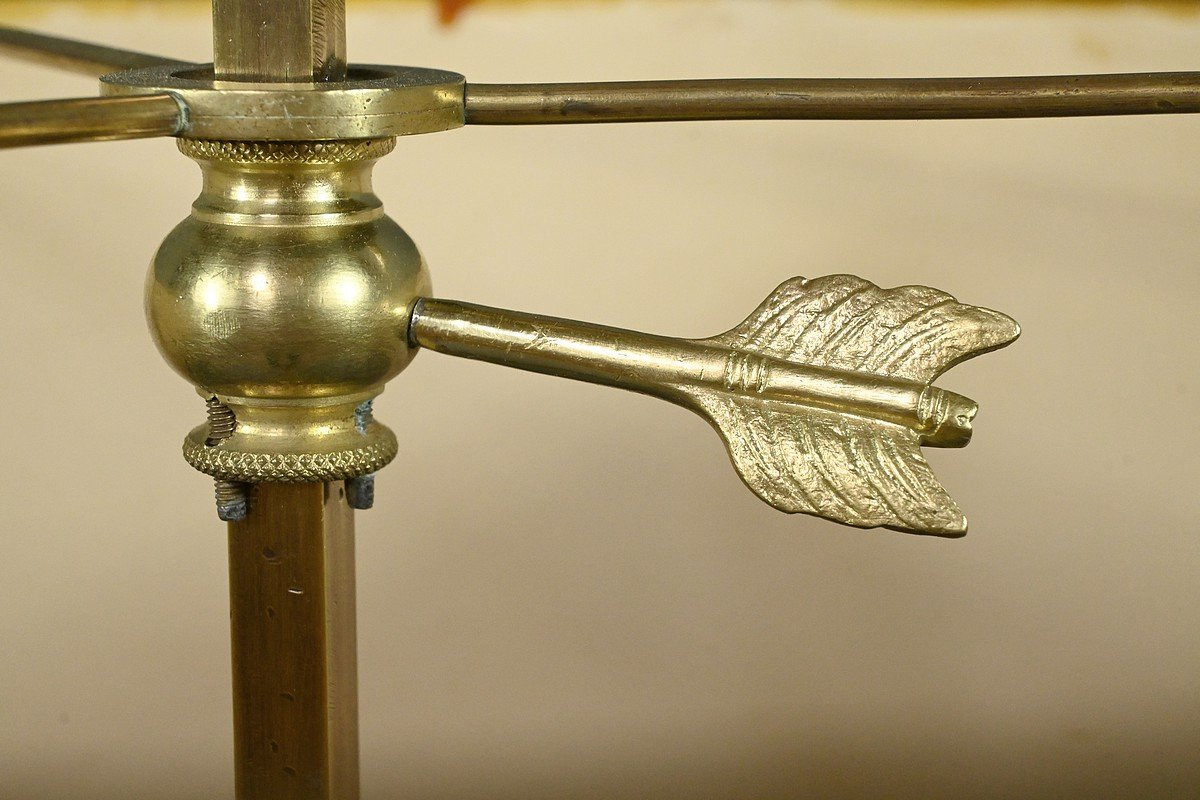 Grande Lampe Bouillotte en Bronze doré, style Louis XVI – 1re partie XXe-photo-2