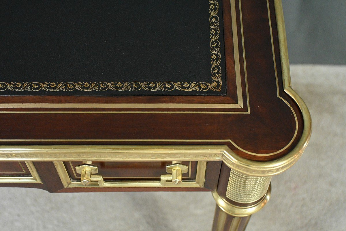 Small Louis XVI Style Mahogany Desk, Napoleon III Period – Mid-19th Century-photo-2
