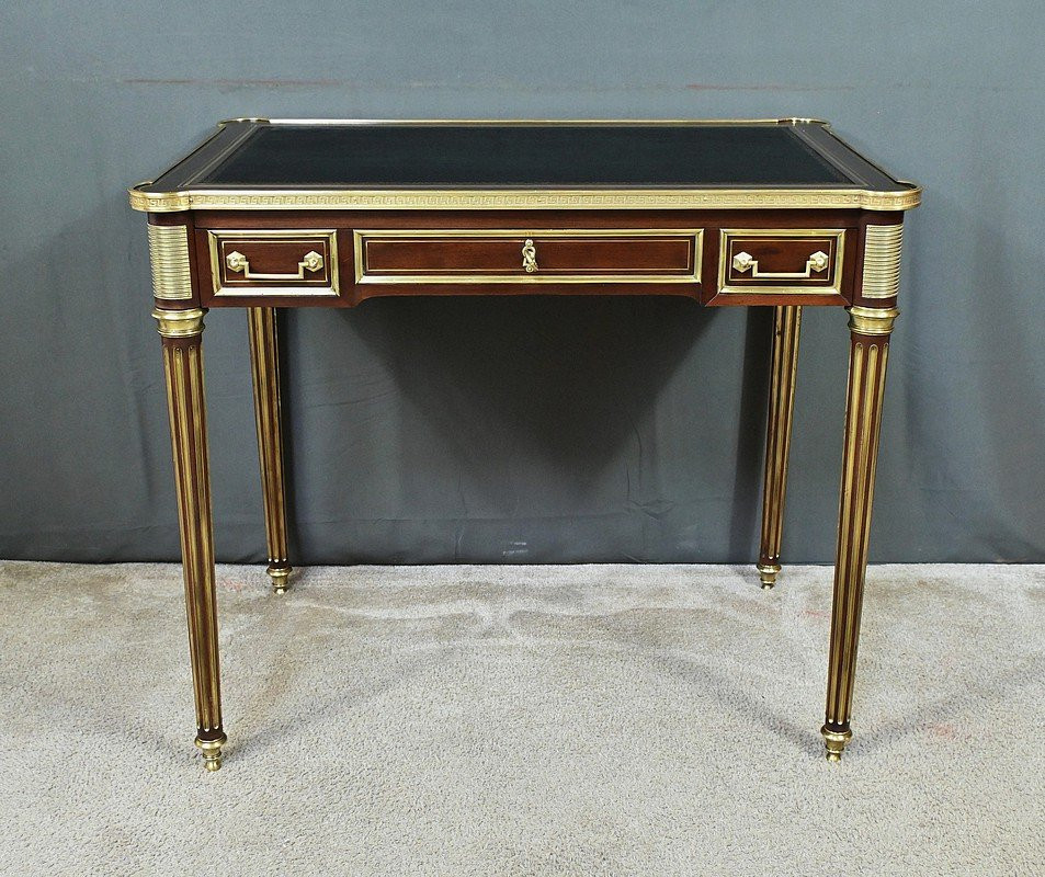 Small Louis XVI Style Mahogany Desk, Napoleon III Period – Mid-19th Century-photo-3