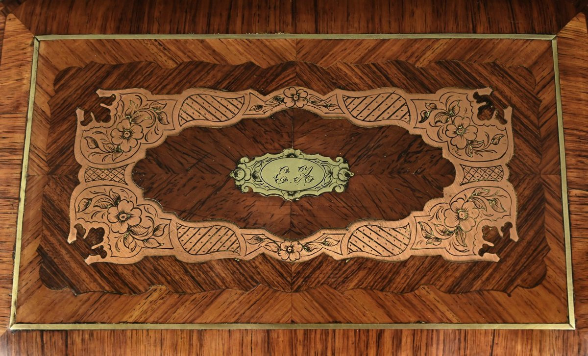 Marquetry Cigar Humidor, Napoleon III Period – Mid-19th Century-photo-1