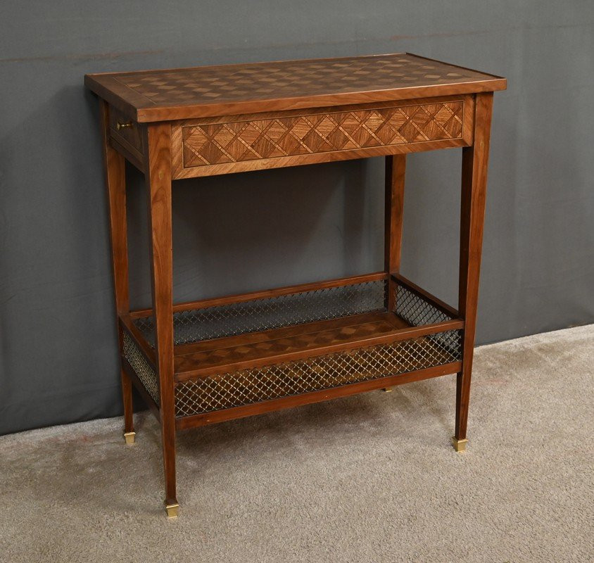 Table de Salon en Marqueterie d’Acajou, style Louis XVI – 1920-photo-3