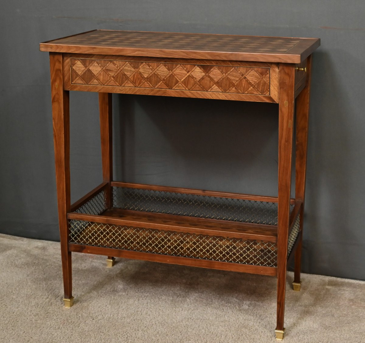 Table de Salon en Marqueterie d’Acajou, style Louis XVI – 1920-photo-4