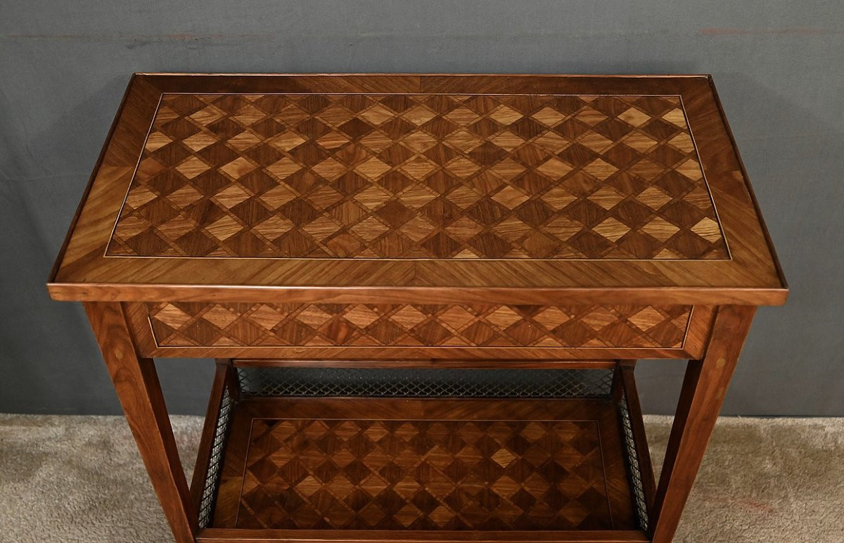 Table de Salon en Marqueterie d’Acajou, style Louis XVI – 1920-photo-1