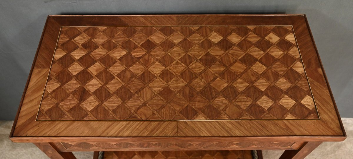Table de Salon en Marqueterie d’Acajou, style Louis XVI – 1920-photo-2