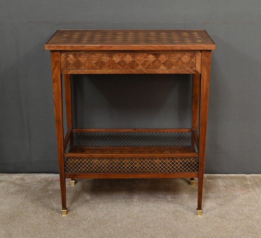 Table de Salon en Marqueterie d’Acajou, style Louis XVI – 1920-photo-4