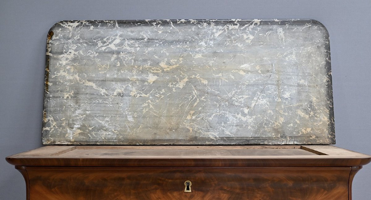 Mahogany And Burr Mahogany Secretary Desk, Restoration Period – First Part Of The 19th Century-photo-7