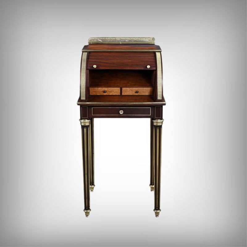 Small Mahogany Parlor Cabinet, Louis XVI Style – Second Half Of The 19th Century-photo-2