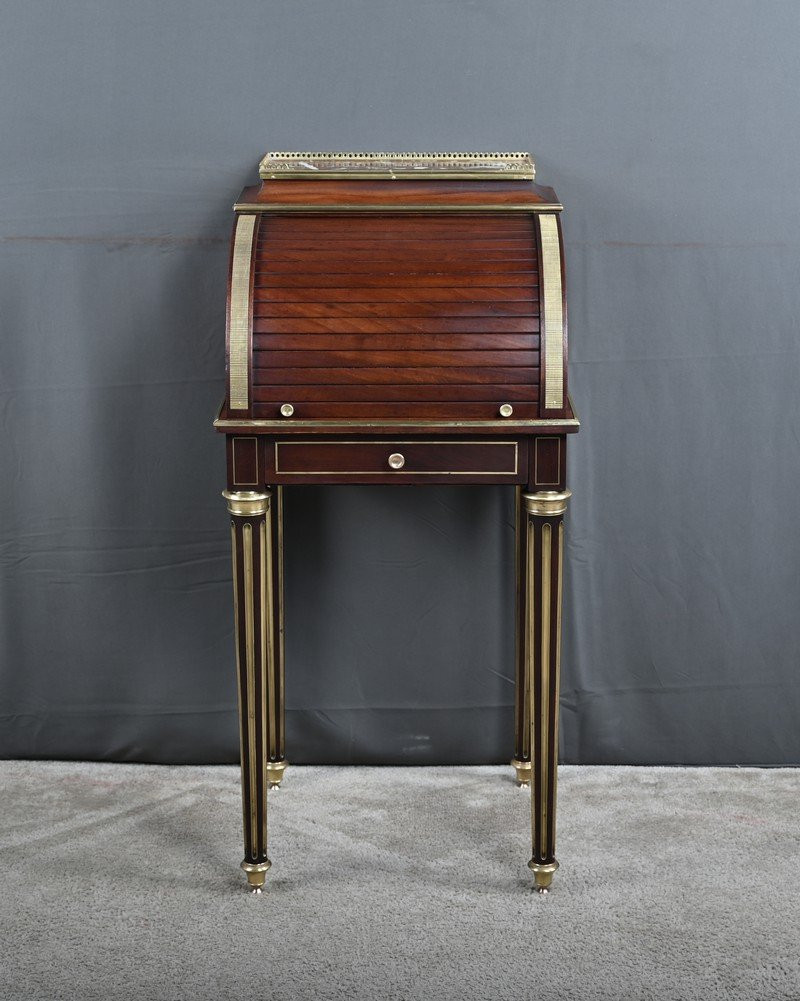 Small Mahogany Parlor Cabinet, Louis XVI Style – Second Half Of The 19th Century-photo-3