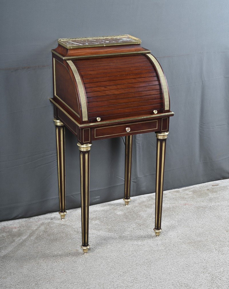 Small Mahogany Parlor Cabinet, Louis XVI Style – Second Half Of The 19th Century-photo-5