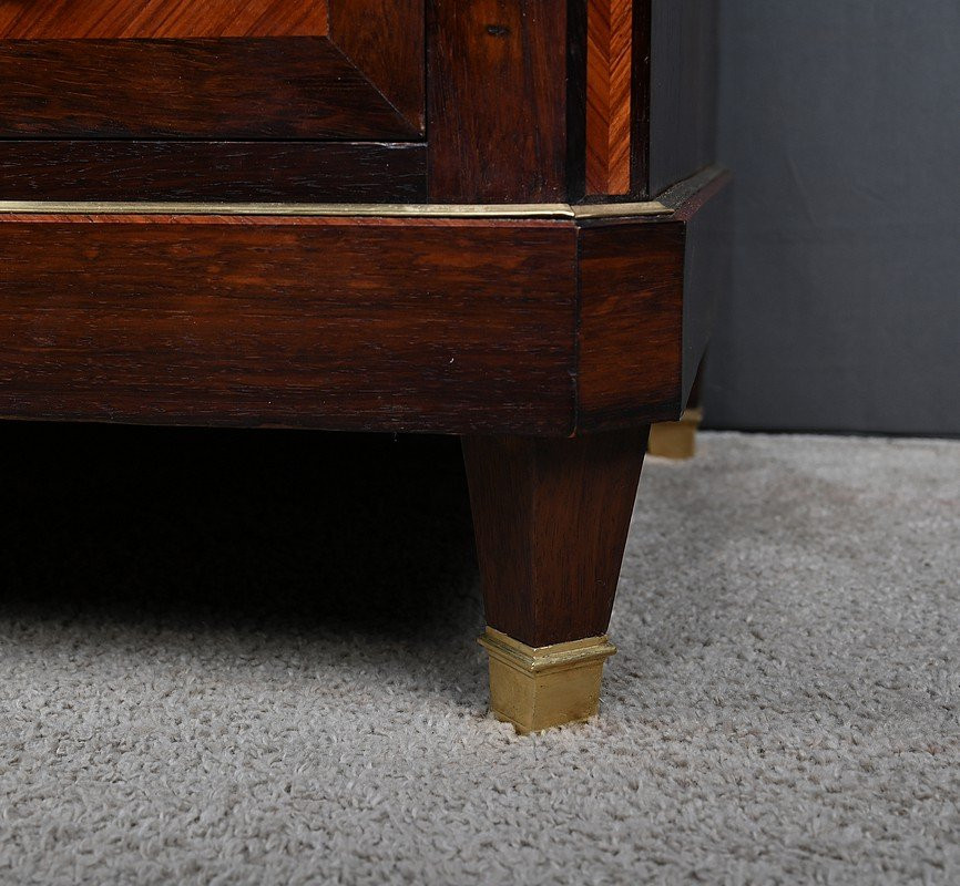 Louis XVI Style Marquetry Chest Of Drawers In Rosewood And Palisander – Late 19th Century-photo-7