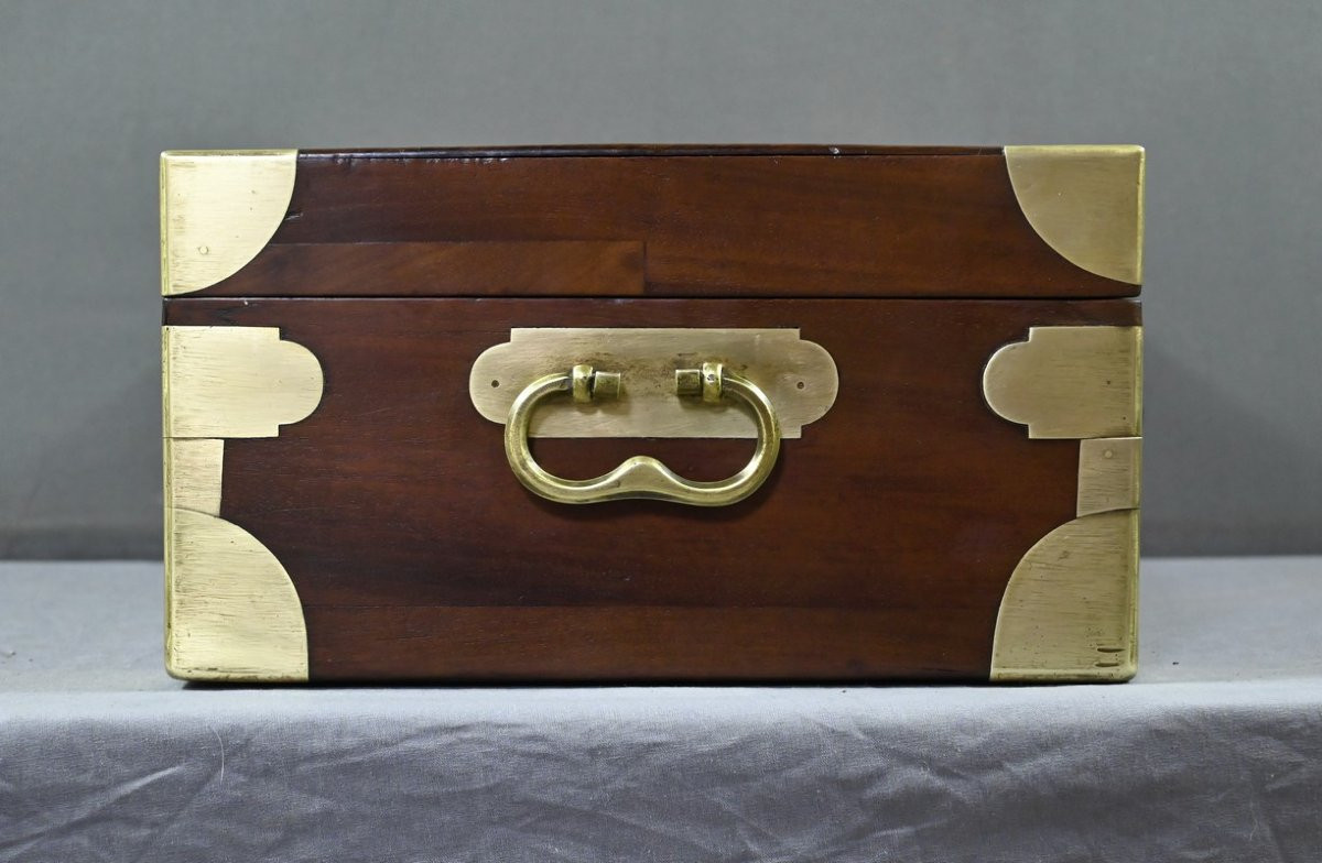 Mahogany Travel Case – Late 19th Century-photo-5