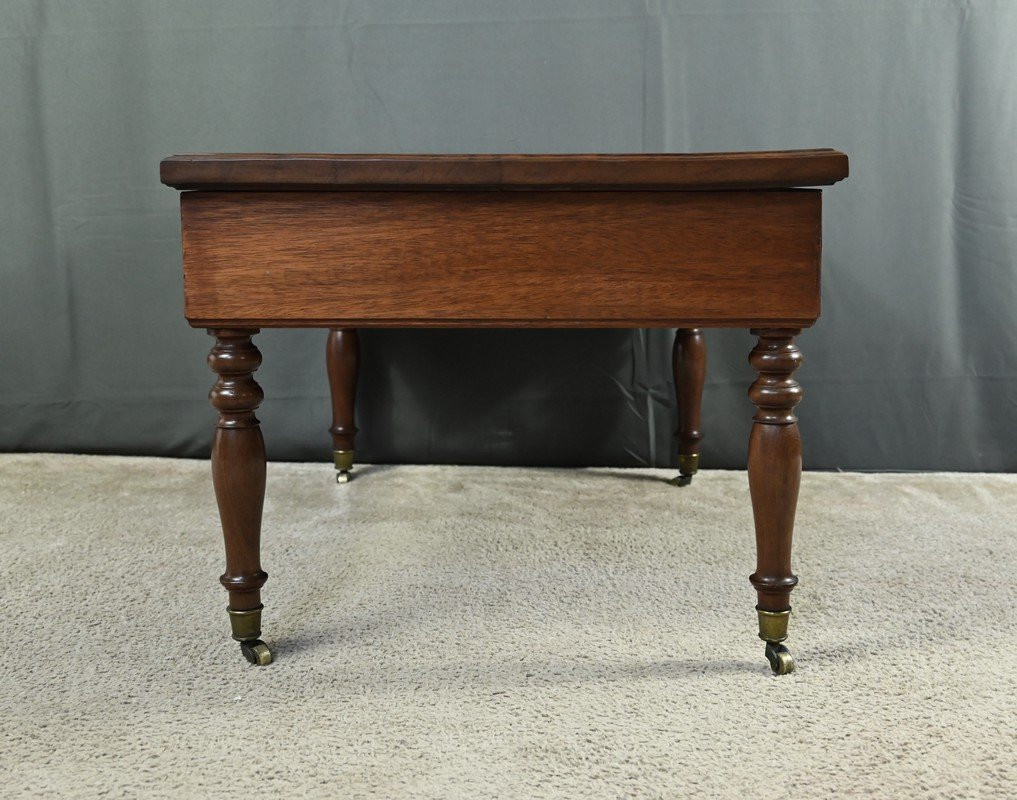 Rolling Coffee Table In Solid Mahogany, Louis-philippe Style – Late 19th Century-photo-5