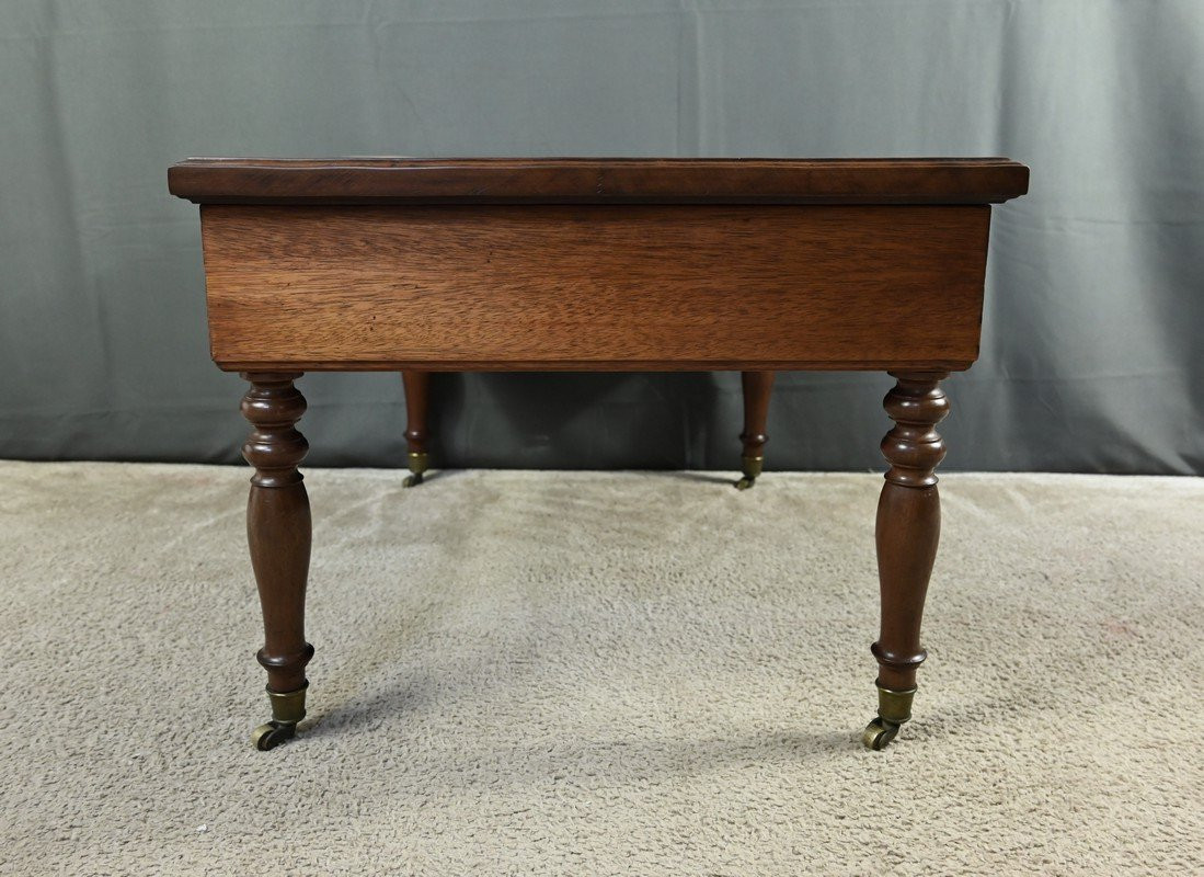 Rolling Coffee Table In Solid Mahogany, Louis-philippe Style – Late 19th Century-photo-7