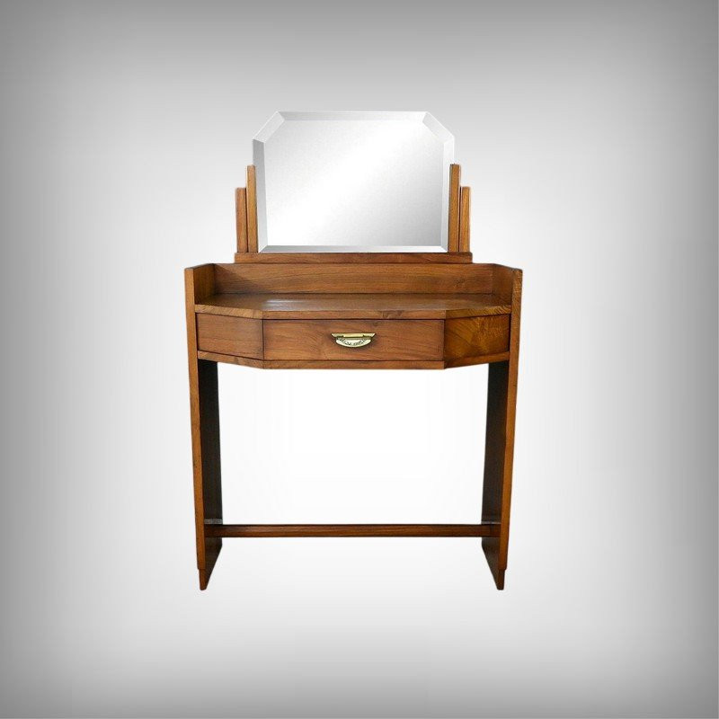 Walnut Dressing Table, Art Deco Style – 1940-photo-2