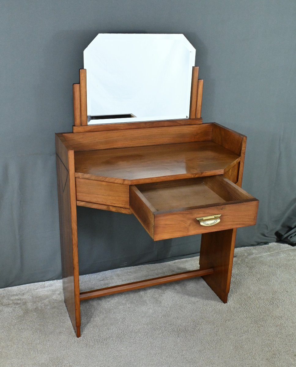 Walnut Dressing Table, Art Deco Style – 1940-photo-3