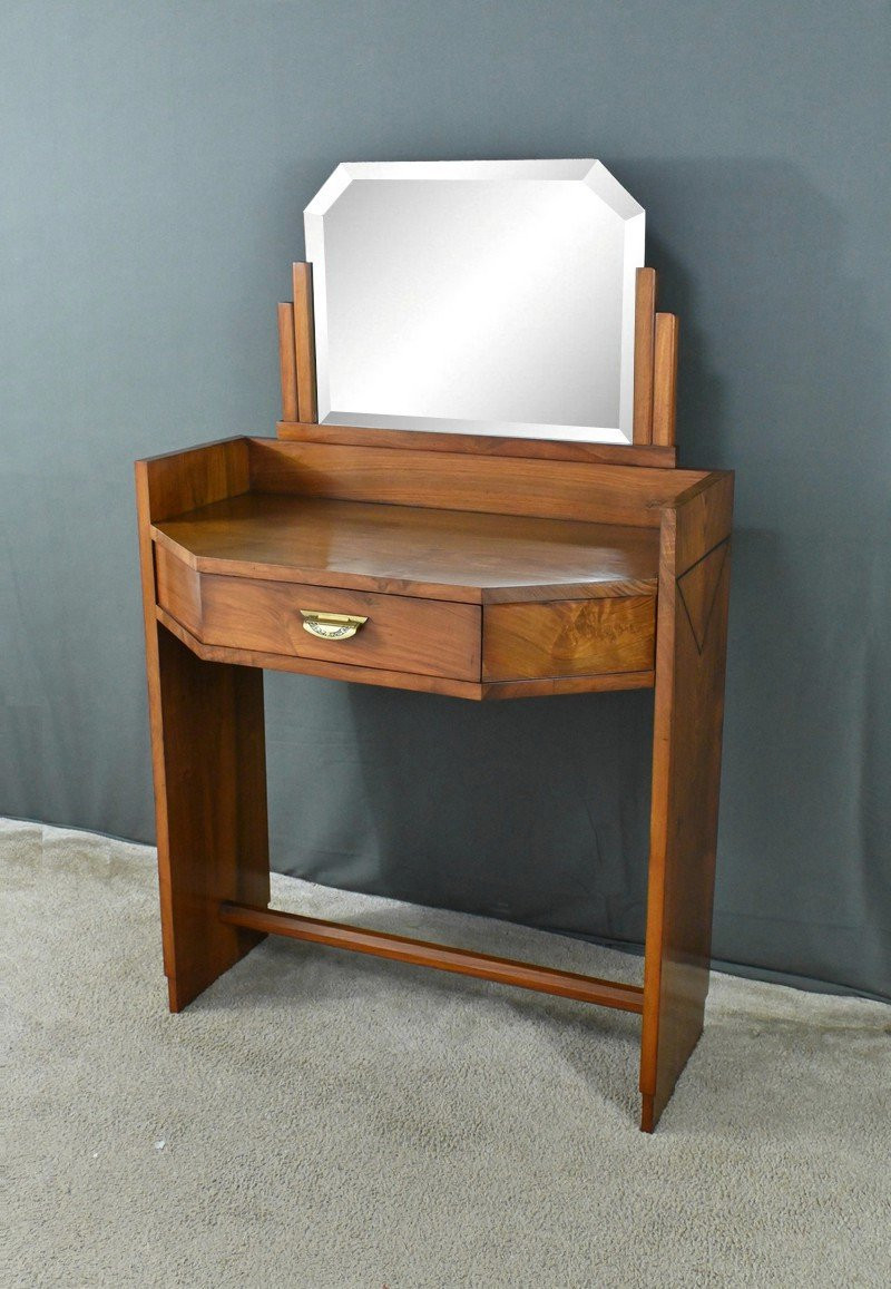 Walnut Dressing Table, Art Deco Style – 1940-photo-3