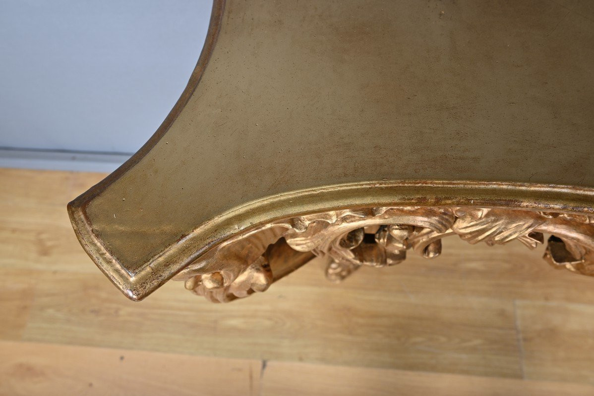 Important Giltwood Wall Console, Louis XV Style – Mid-20th Century-photo-2