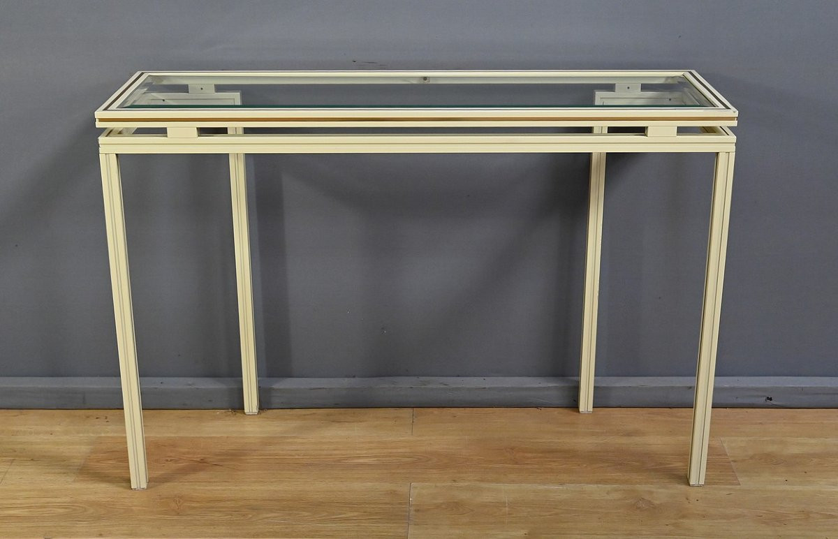 Ensemble Miroir & Console, signés Pierre Vandel – 1970-photo-3