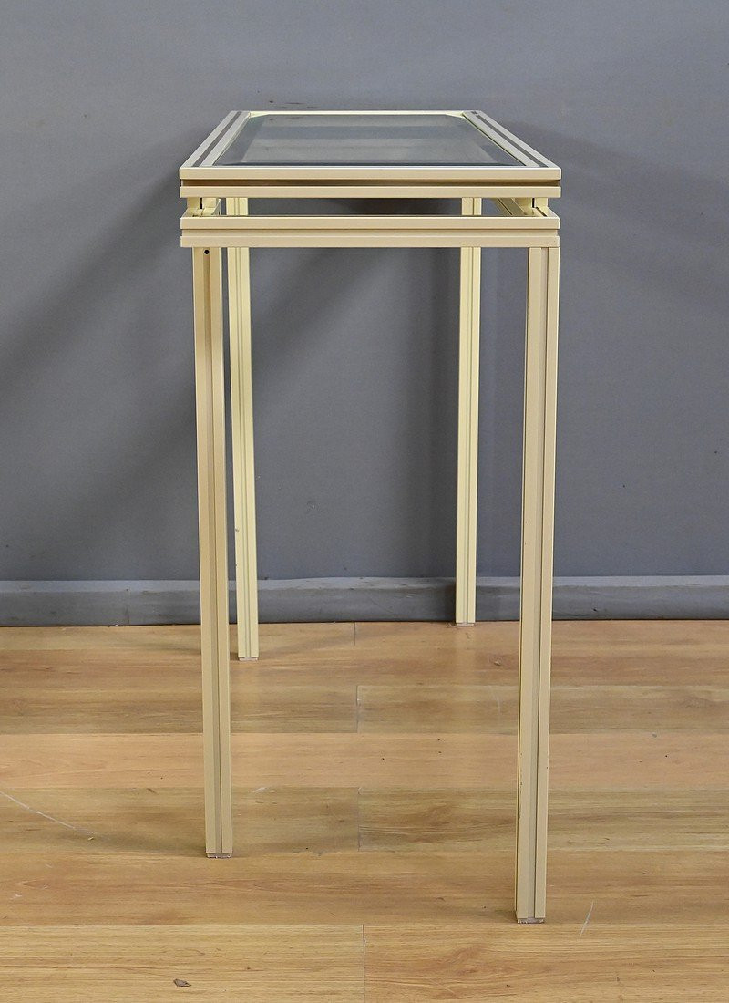 Ensemble Miroir & Console, signés Pierre Vandel – 1970-photo-7