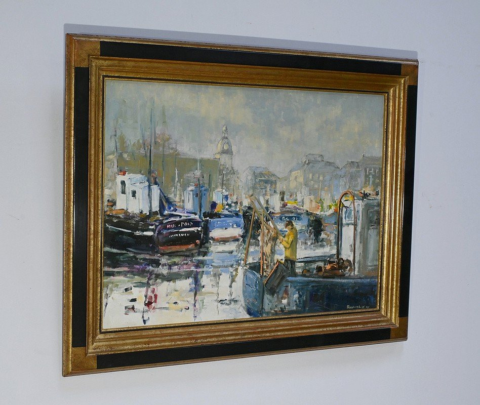 Huile sur Toile « Concarneau », signée S. Blaszczyk – 1991-photo-2