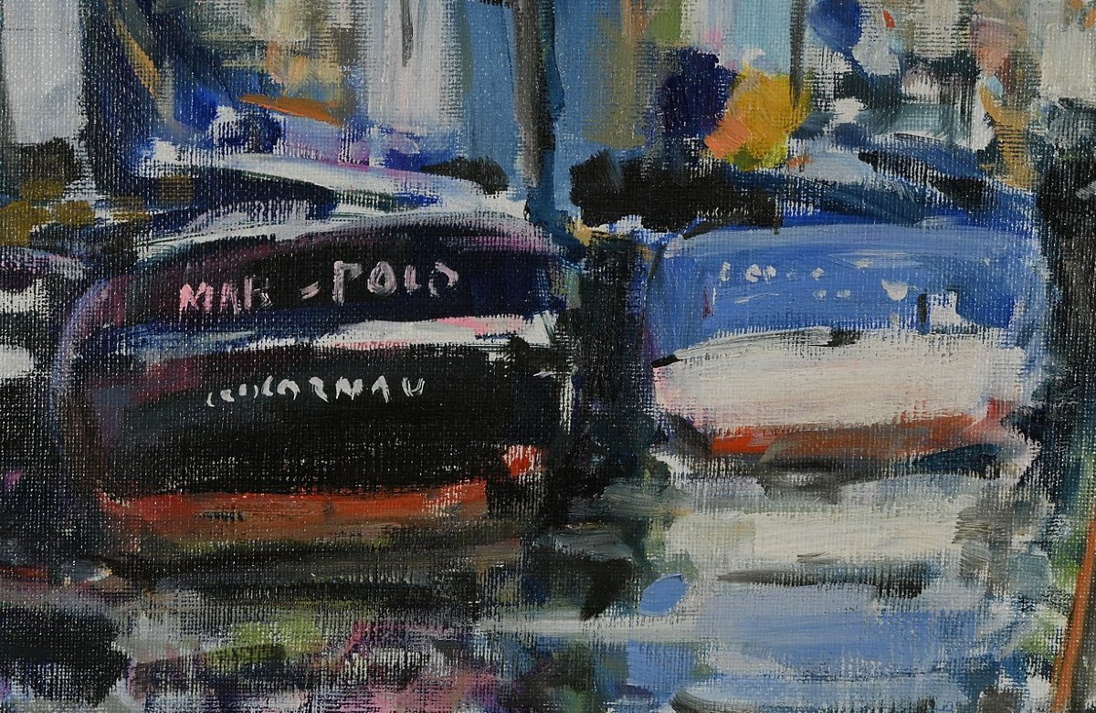 Huile sur Toile « Concarneau », signée S. Blaszczyk – 1991-photo-5