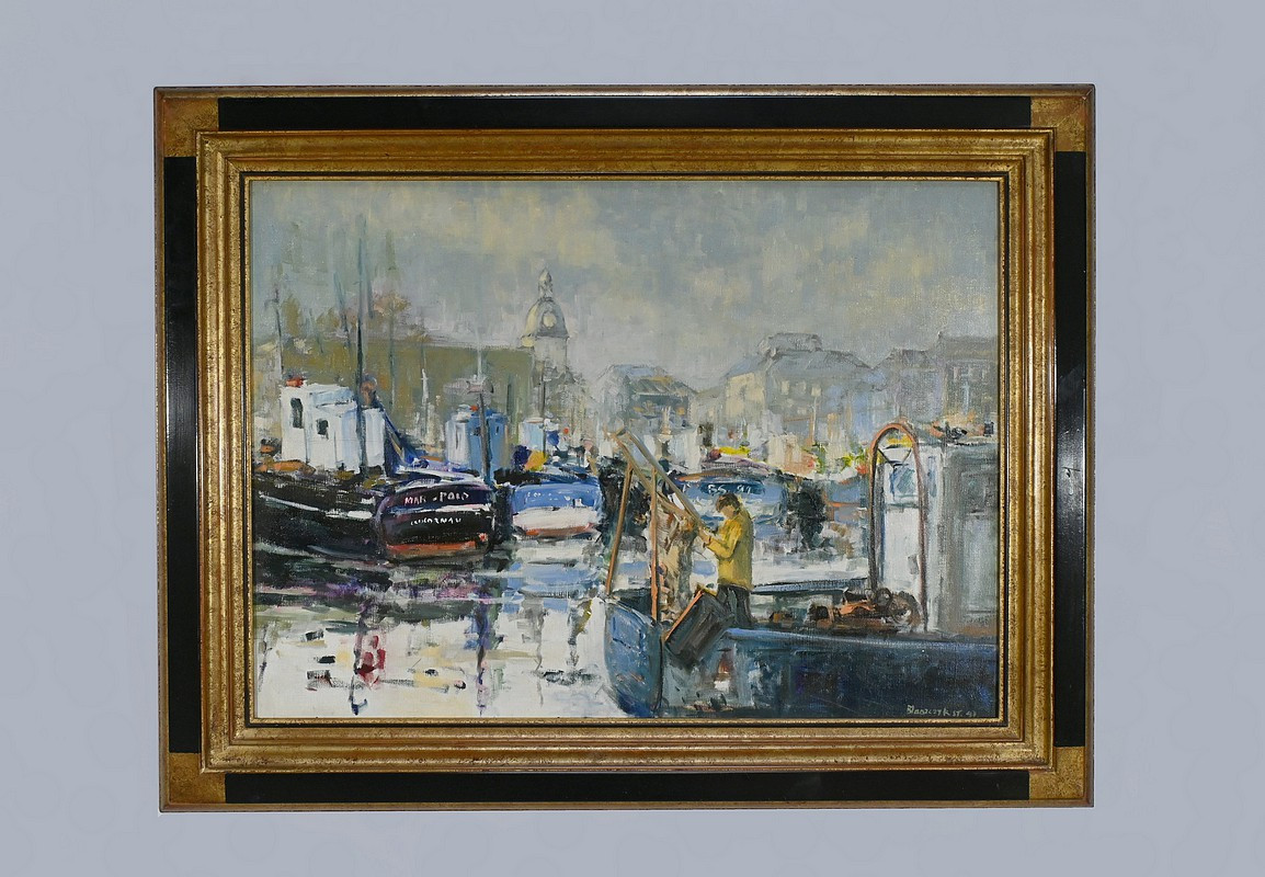 Huile sur Toile « Concarneau », signée S. Blaszczyk – 1991