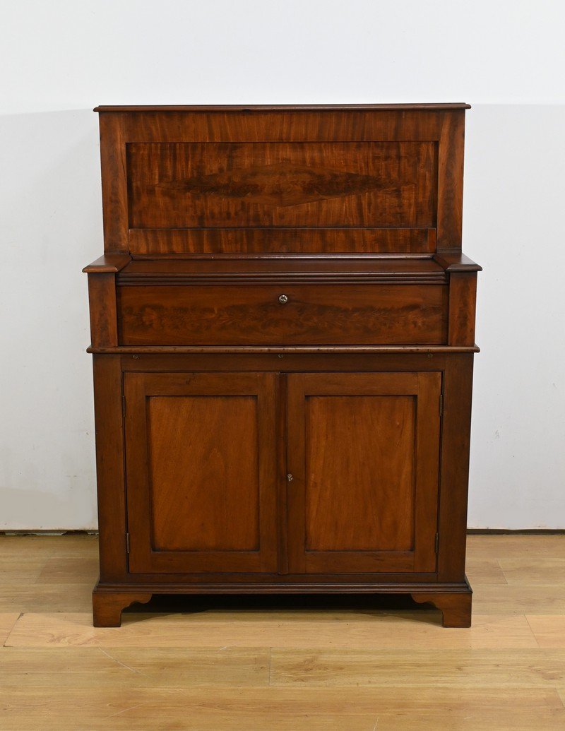 Secrétaire à Gradin en Acajou, Angleterre – 2ème partie XIXe-photo-2