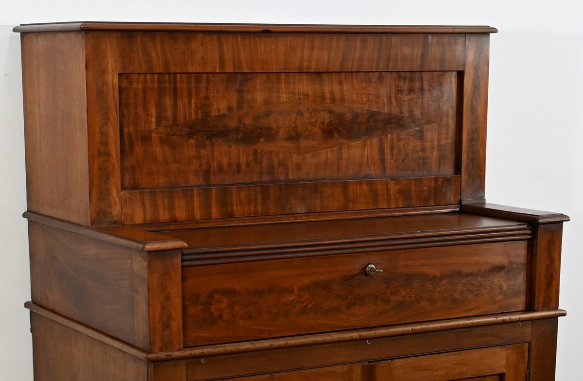 Secrétaire à Gradin en Acajou, Angleterre – 2ème partie XIXe-photo-3