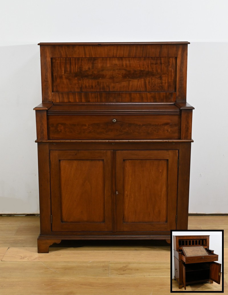 Secrétaire à Gradin en Acajou, Angleterre – 2ème partie XIXe