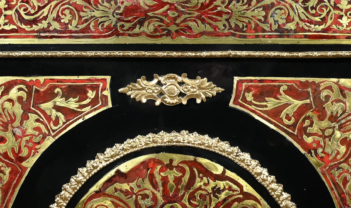 Meuble d’entre-deux en Marqueterie « Boulle », époque Napoléon III – Milieu XIXe-photo-3