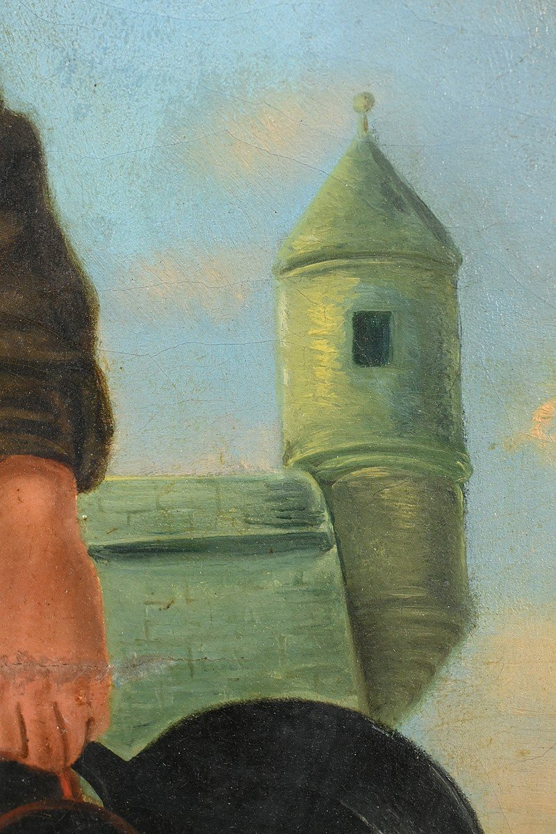 Oil On Canvas "the Tinsmith", Signed Fortière Delavau, 1817 – Early 19th Century-photo-3