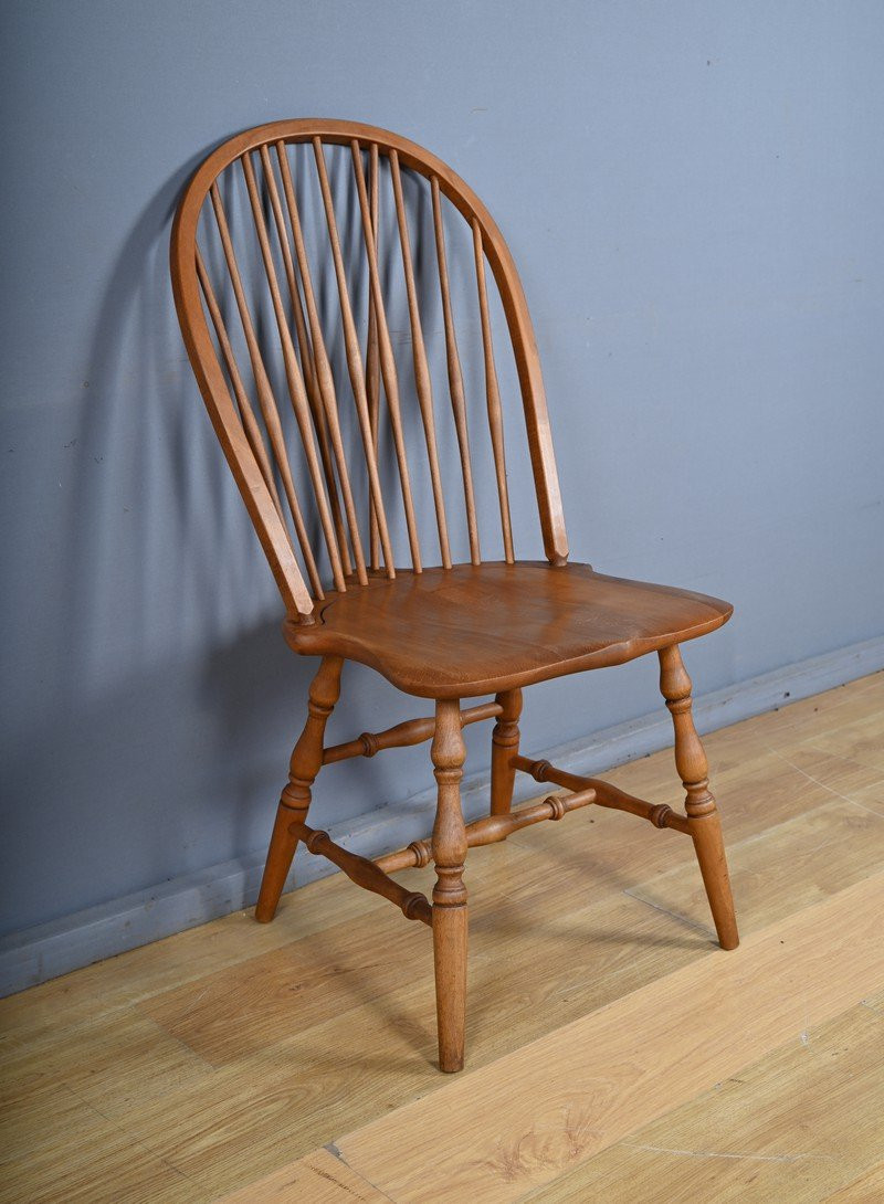 Suite de 4 Chaises Windsor en Hêtre, Angleterre – Début XXe-photo-5