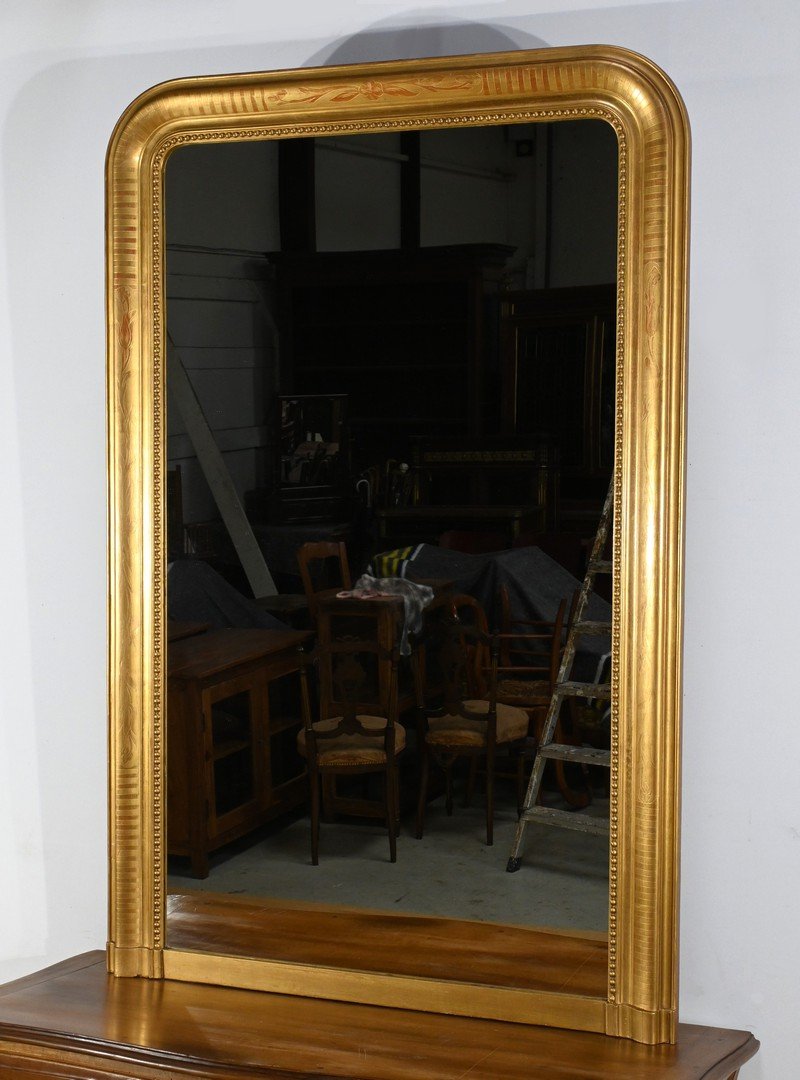 Miroir Doré à la Feuille, époque Louis Philippe - 1ère partie XIXe-photo-2