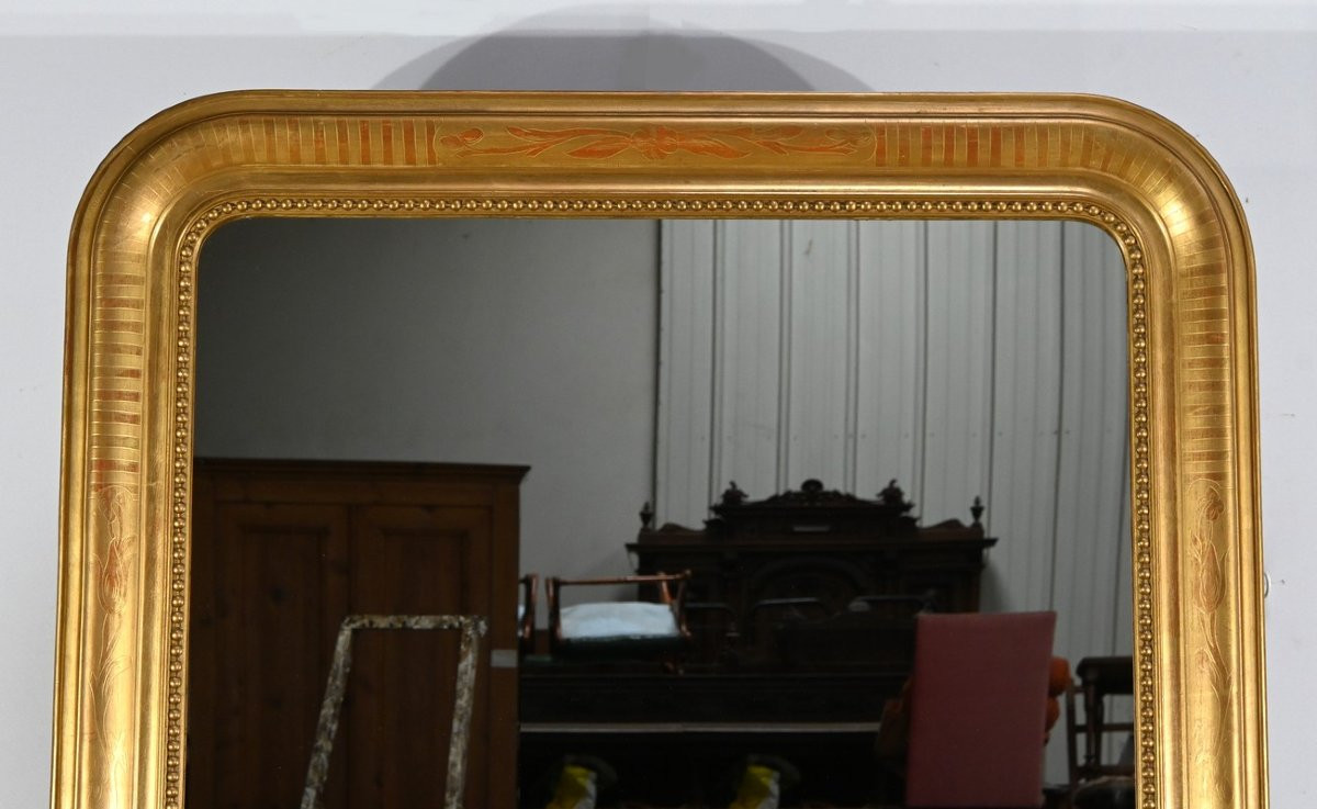 Miroir Doré à la Feuille, époque Louis Philippe - 1ère partie XIXe-photo-3