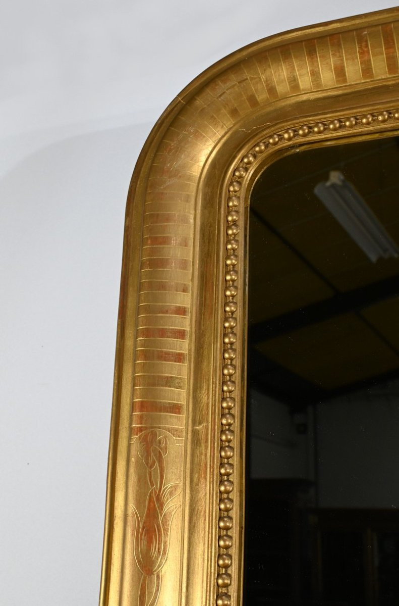 Miroir Doré à la Feuille, époque Louis Philippe - 1ère partie XIXe-photo-4