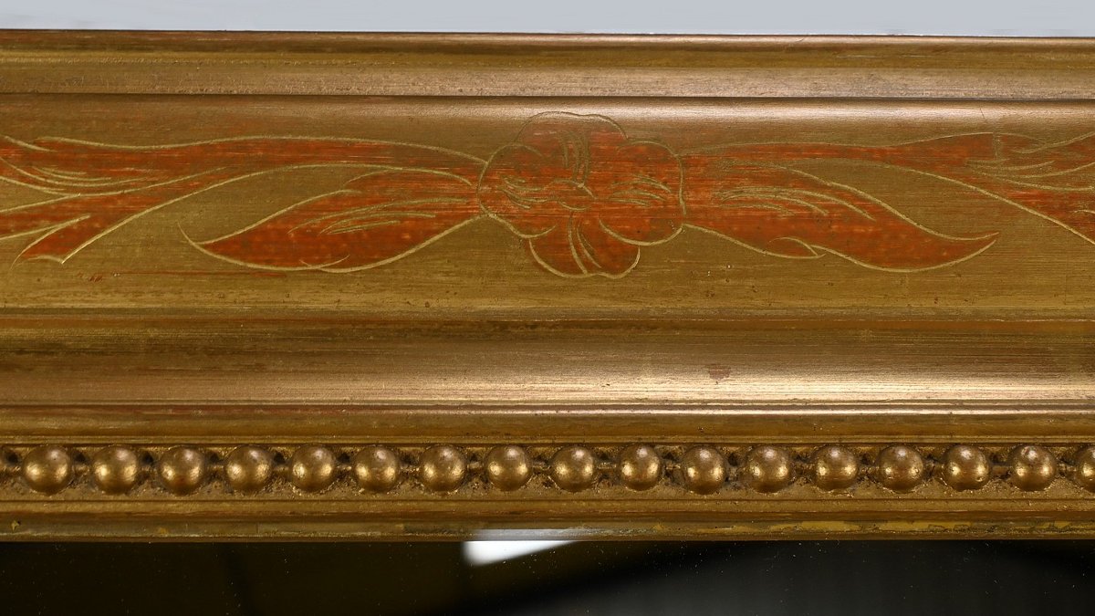 Miroir Doré à la Feuille, époque Louis Philippe - 1ère partie XIXe-photo-1