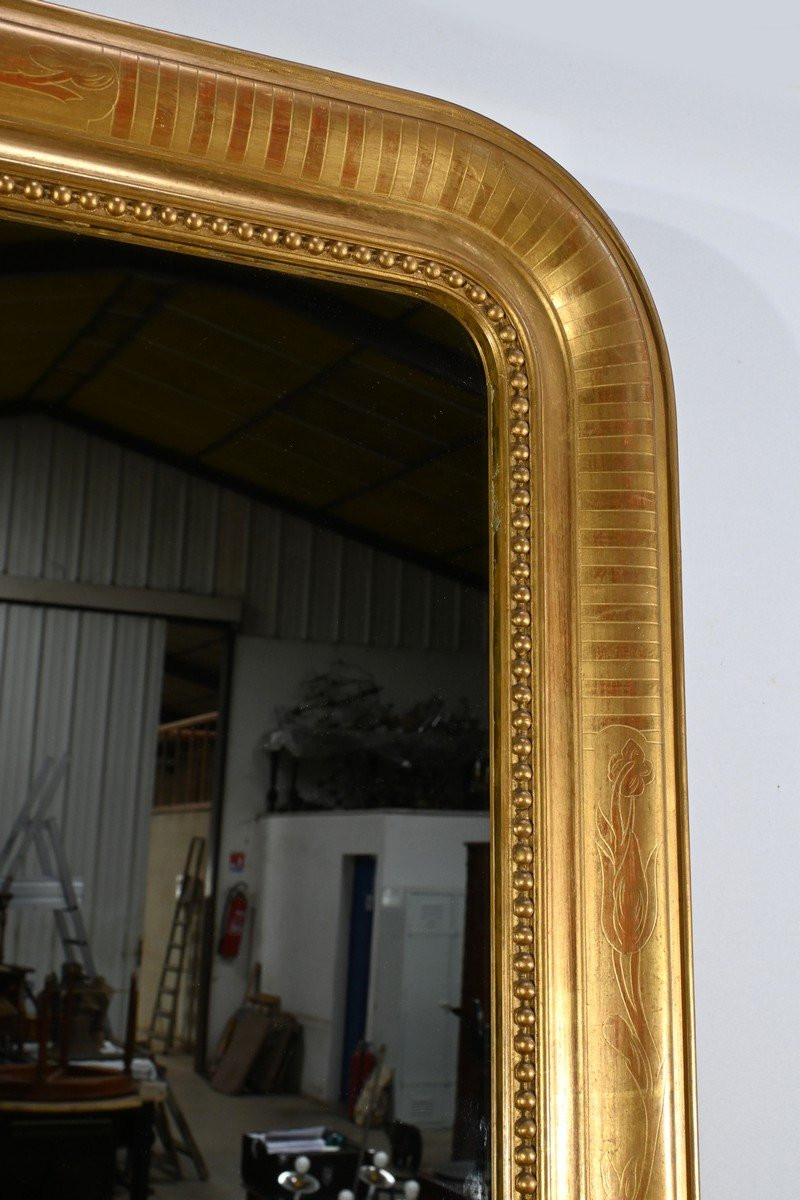 Miroir Doré à la Feuille, époque Louis Philippe - 1ère partie XIXe-photo-2