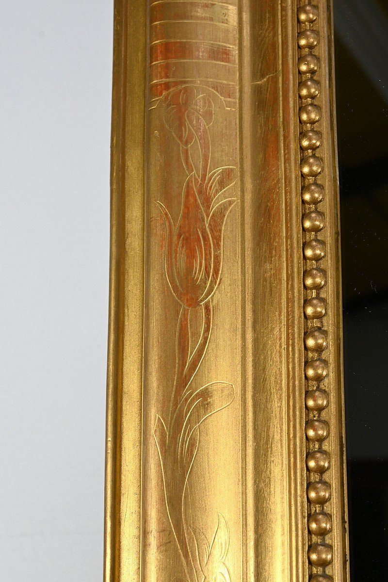 Miroir Doré à la Feuille, époque Louis Philippe - 1ère partie XIXe-photo-3