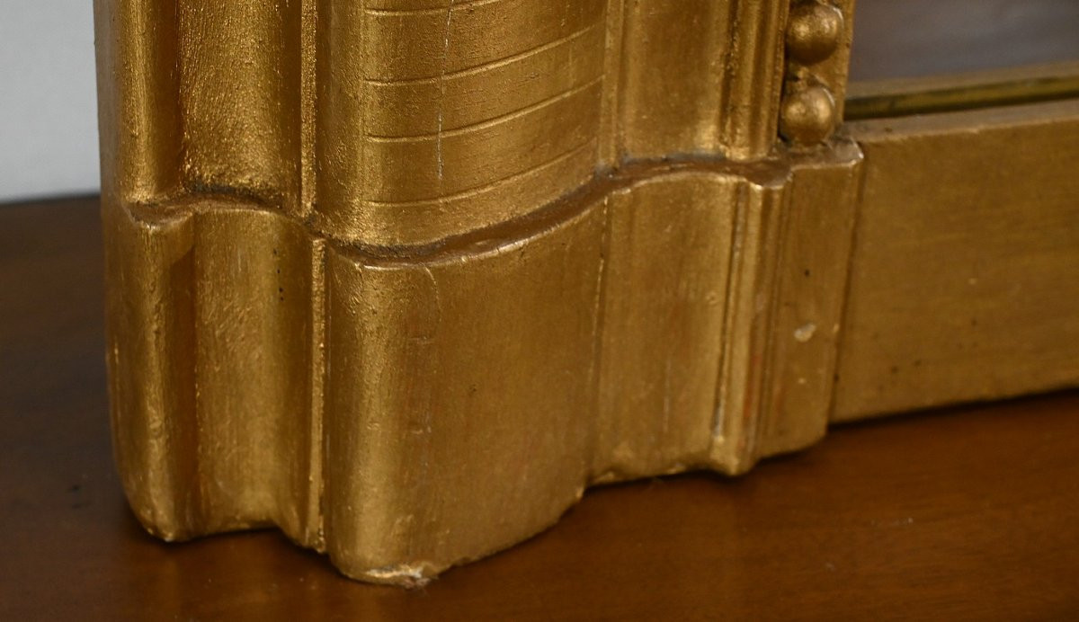 Miroir Doré à la Feuille, époque Louis Philippe - 1ère partie XIXe-photo-5