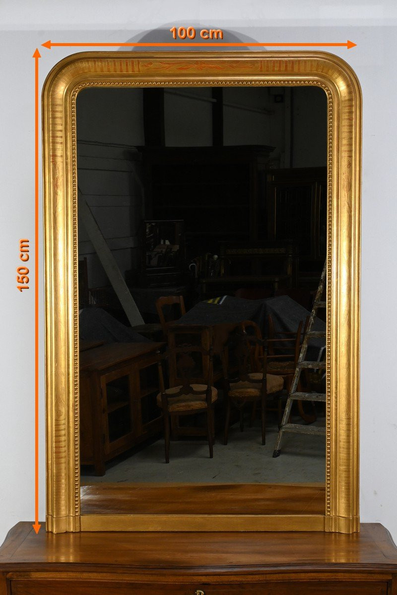 Miroir Doré à la Feuille, époque Louis Philippe - 1ère partie XIXe-photo-6