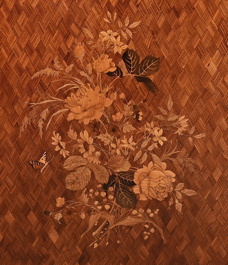 A Marquetry Side Table In Precious Woods, Napoleon III Period – Mid-19th Century-photo-6