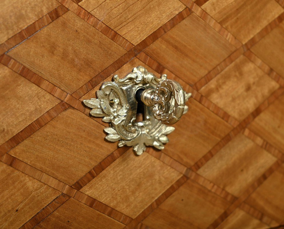 Marquetry Commode, Louis XV/louis XVI Transition Style – Early 20th Century-photo-6