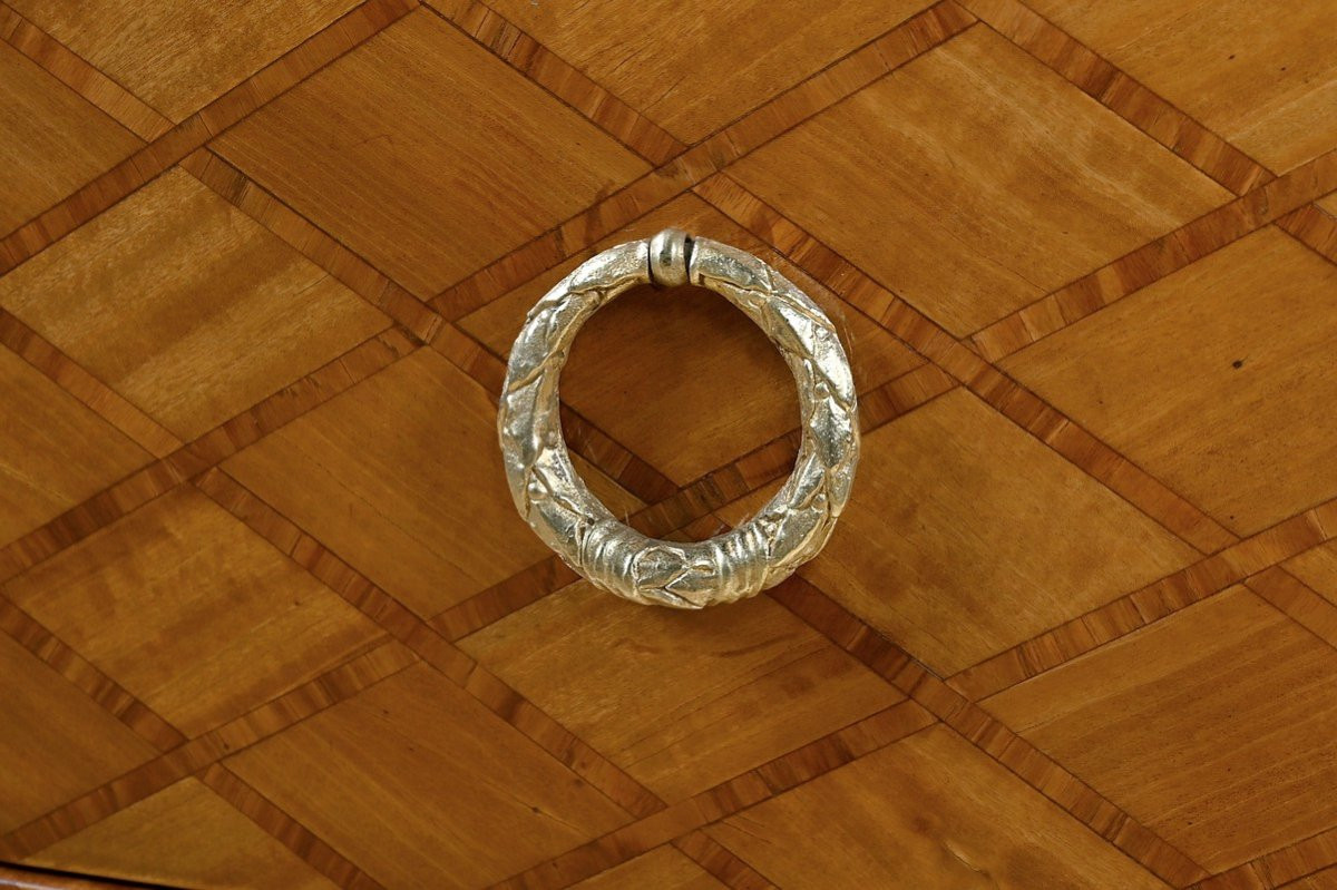 Marquetry Commode, Louis XV/louis XVI Transition Style – Early 20th Century-photo-7