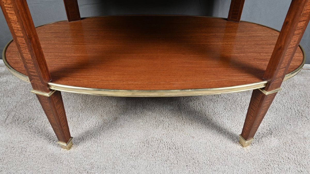 Three-tier Mahogany Serving Cart, Louis XVI Style – 1900-photo-3