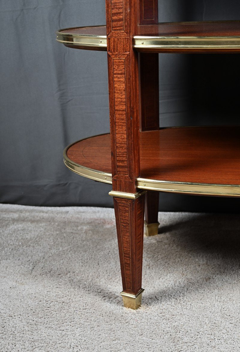 Three-tier Mahogany Serving Cart, Louis XVI Style – 1900-photo-4