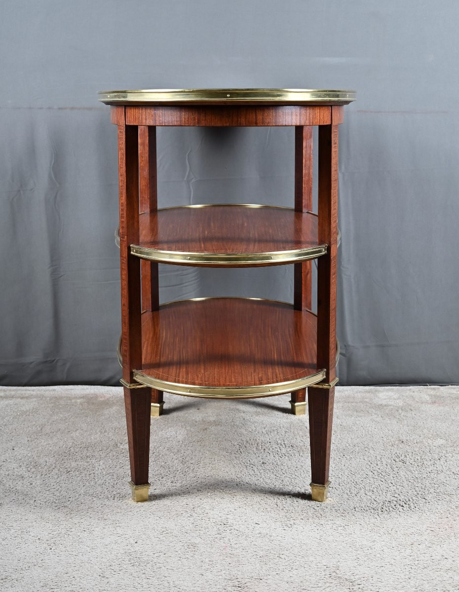 Three-tier Mahogany Serving Cart, Louis XVI Style – 1900-photo-6