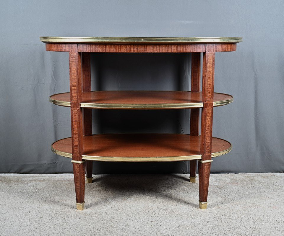 Three-tier Mahogany Serving Cart, Louis XVI Style – 1900-photo-7