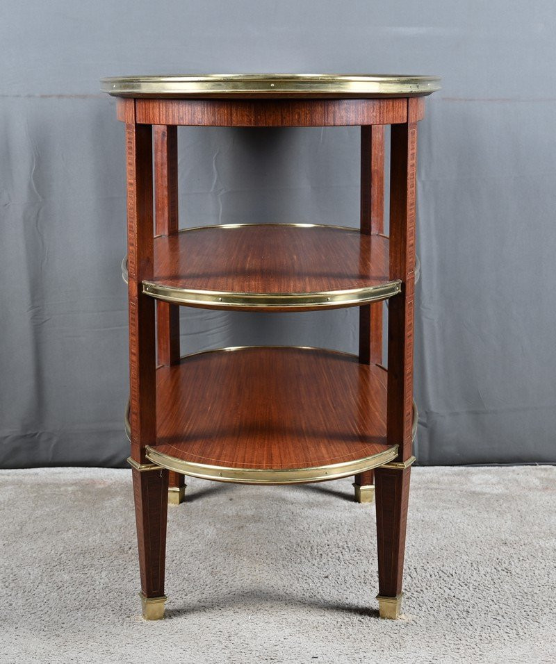 Three-tier Mahogany Serving Cart, Louis XVI Style – 1900-photo-8