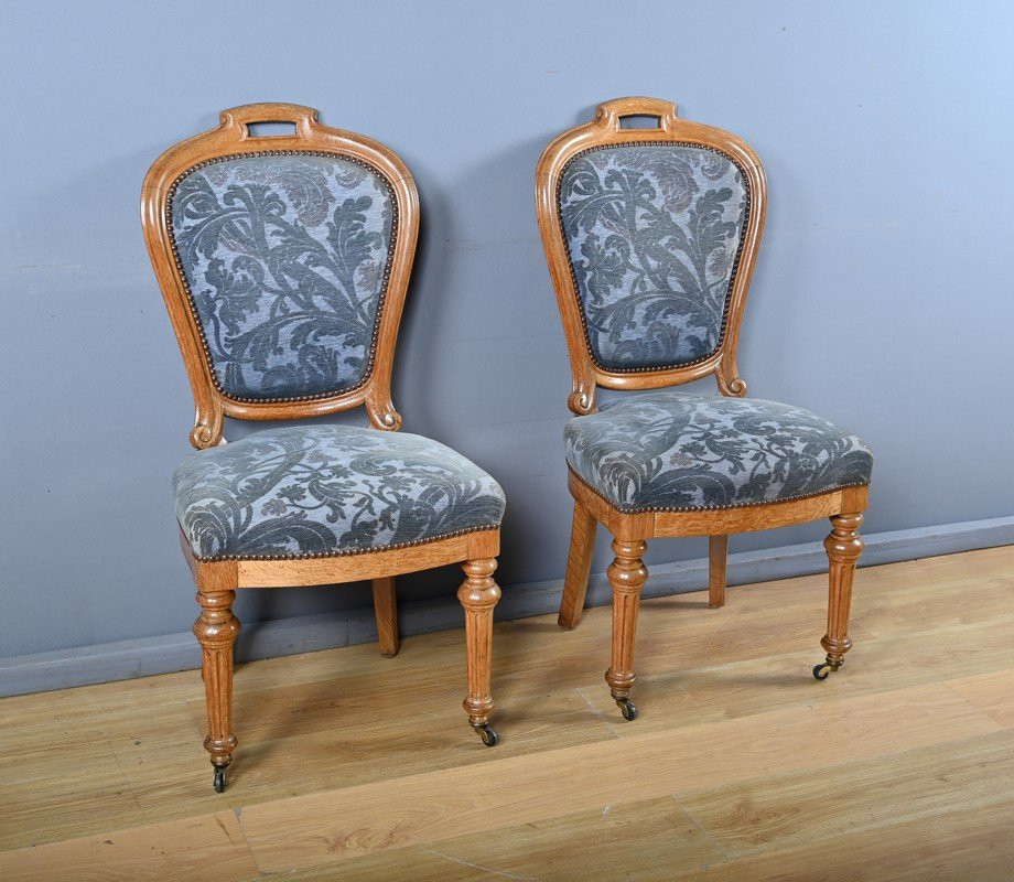 Paire de Chaises en Chêne, style Louis-Philippe – Milieu XXe-photo-4