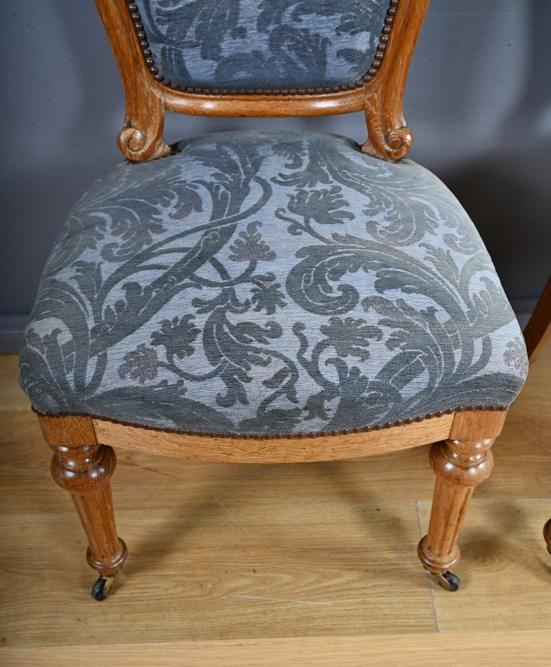 Paire de Chaises en Chêne, style Louis-Philippe – Milieu XXe-photo-5